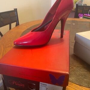 Pleaser Bold Red Patent Heels